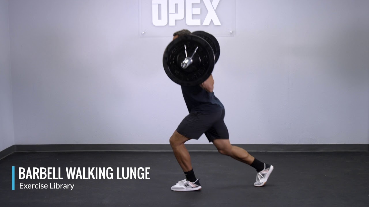 Barbell Walking Lunge - OPEX Exercise Library - YouTube
