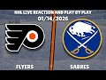 Flyers vs Sabres | Philadelphia Flyers vs Buffalo Sabres | Live Reaction & Play-by-Play