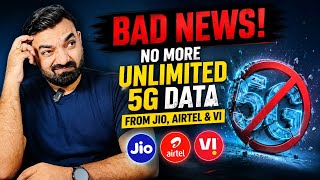 Jio, Airtel & Vodafone Idea Ending Unlimited 5G Plans? #telecomnews #Jio5G #Airtel5g #Vi5G