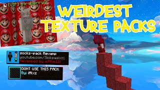 I Found The WEIRDEST Texture Packs Possible... ||Bedwars & Skywars || (Minecraft Hypixel)