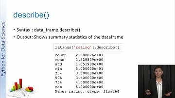 72 Pandas, Descriptive Statistics