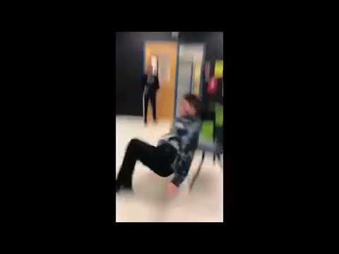 Hoodclips kid in black front flips lands on butt