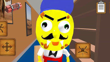 Sponge Horror Neighbor Escape 3D Mod - Level 15 - Gameplay