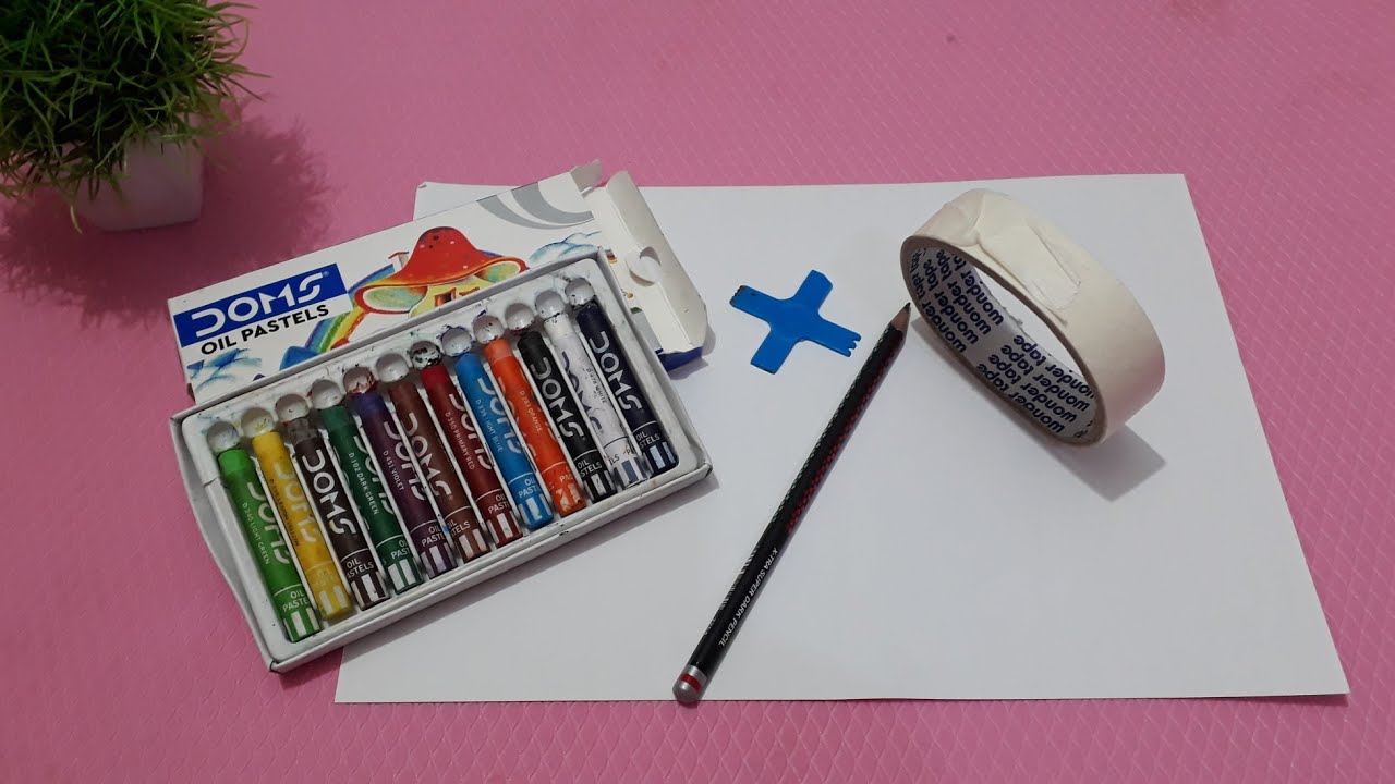 Doms Oil Pastels Drawing Easy🎨Oil Pastel Colour kaise Use karte Hain