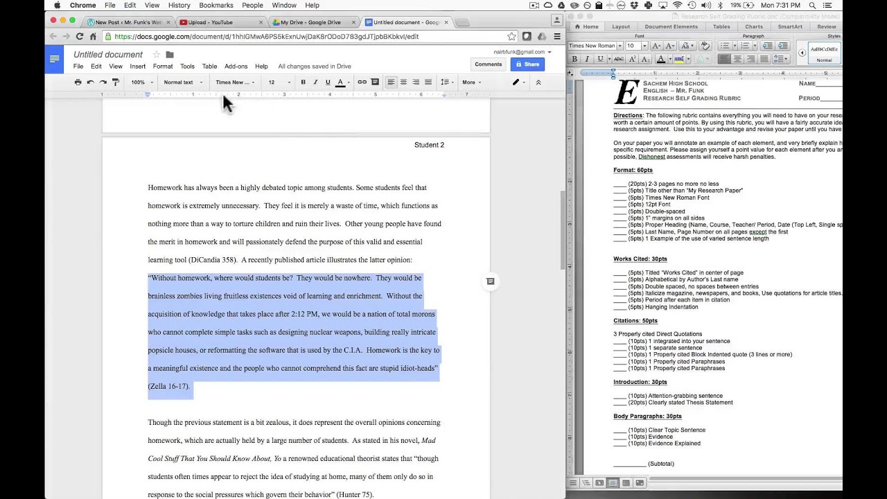 research paper format in google docs