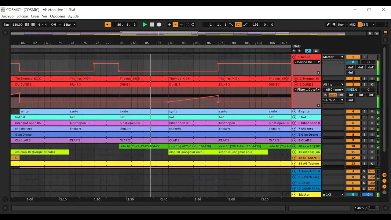 Cosmic - Jay Lumen Style Ableton 11 Techno Template