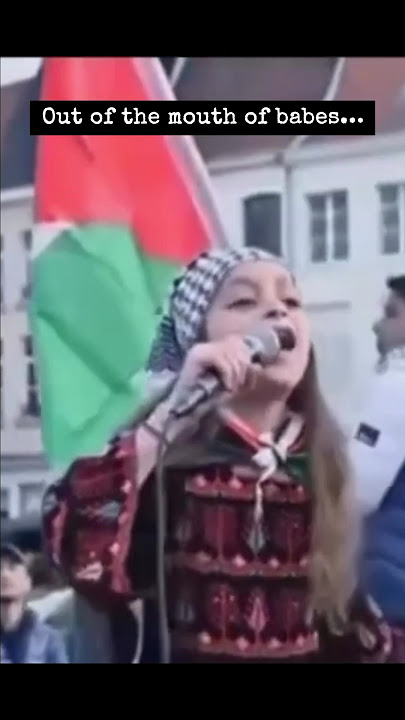 What did she say? 🤣 #palestinian child #freepalestine chant fail #gaza #israel