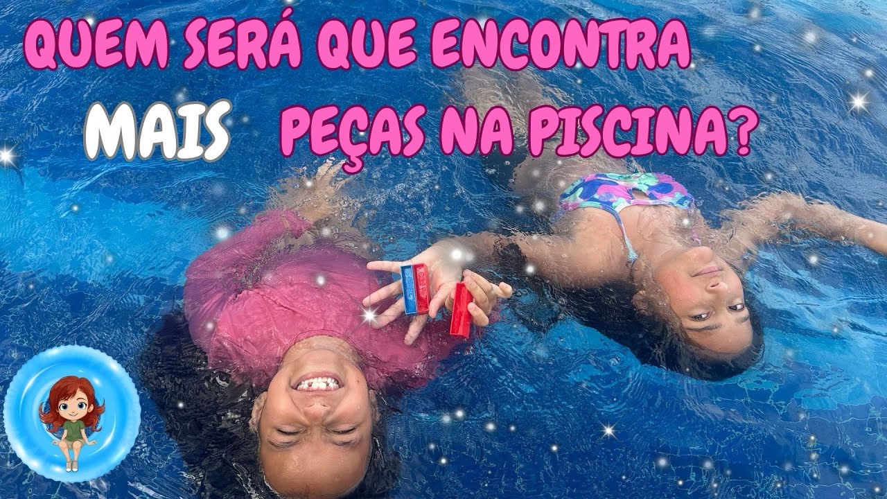 💦 Desafio na Piscina! Quem Encontra Mais Peças Primeiro? 🏆