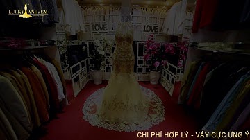 Váy cưới sác vàng pha ren vô cùng lộng lẫy | Chụp Ảnh Cưới Chuyên Nghiệp Tại HCM