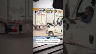 Semi truck driver fishing at the fuel pump at Love’s truck stop #trucking #trucker