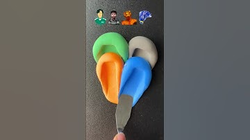 Squid Game characters mixing Guess the last color #squidgame2 #satisfying #colormixing #mix