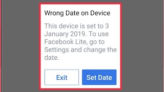 Facebook Fix Wrong Date On Device Problem Solve in Facebook & Facebook Lite