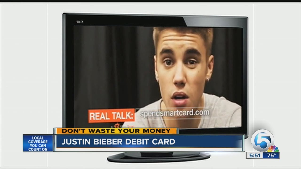 Justin Bieber debit card