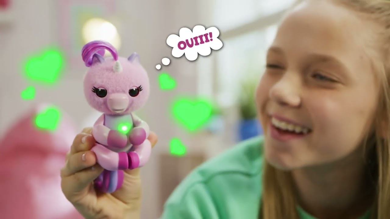 Lansay Fingerlings Magic Moods - Mimi La Licorne à Doigt - Cœur Lumineux Selon L'humeur - 70 Sons - Dès 5 Ans