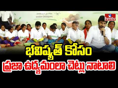 మా అమ్మ పేరుపై చెట్టు నాటాను.. | Pawan Speech At Seed Ball Program | hmtv - HMTVNEWS