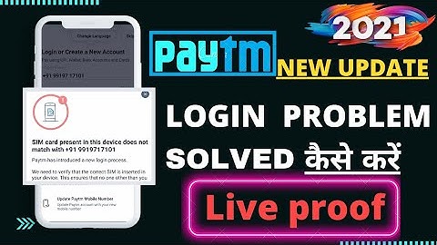 Paytm Login Problem Solved || Paytm Login Without Sim Verification || paytm login problem