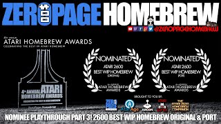 Atari Homebrew Awards Nominee Playthrough Part Three! Atari 2600 Best WIP Homebrew Original + Port!