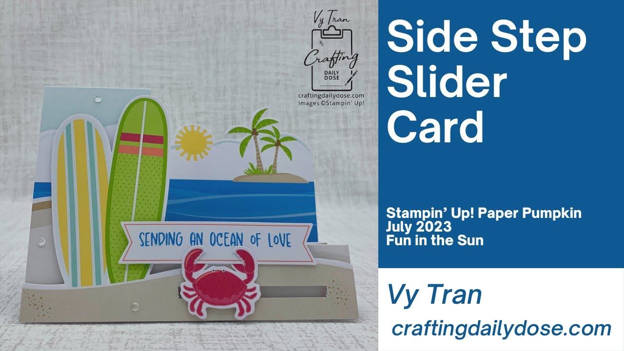 Paper Pumpkin July 2023 Alternative | Side Step Slider Card | Fun in the Sun