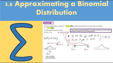 3.6 Approximating a Binomial Distribution (STATISTICS AND MECHANICS 2 - Chapter 3)