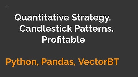 Quantitative Strategy to trade Candlestick Patterns. Python. Profitable