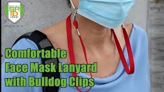 Soft Woven Face Mask Lanyards - Two Clip Lanyard for Disposable or Fabric Face Coverings in Bulk screenshot 2