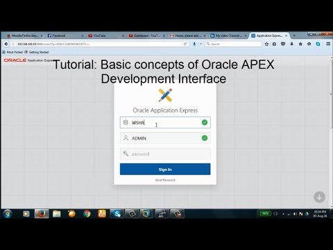 Tutorial : Concepts of APEX Development Interface - YouTube