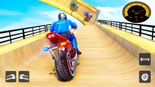 Police Bike Stunt Games : Mega Ramp Stunts Game - Android GamePlay screenshot 2