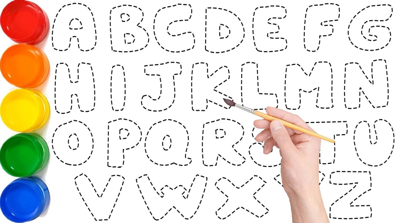 Let's Learn How to Draw & Paint Alphabet A to Z for Kids / Drawing and ...