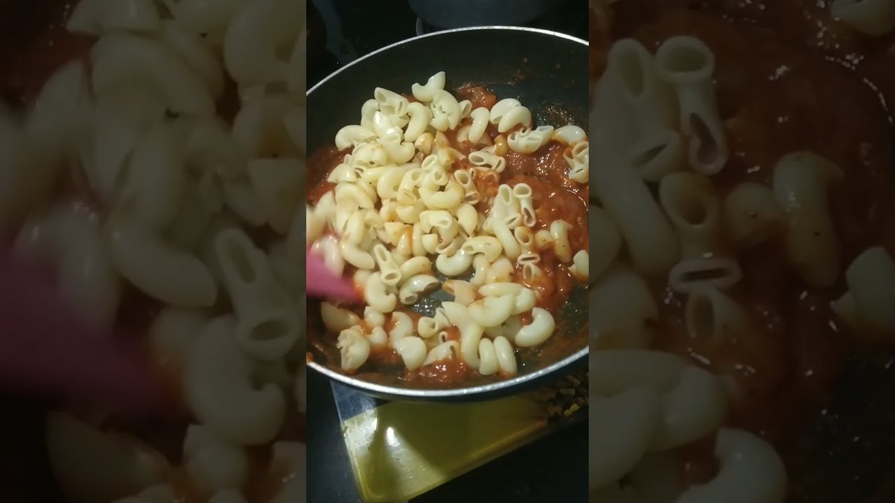 Red sauce macaroni Easy macaroni recipe Easy ingredient recipe 