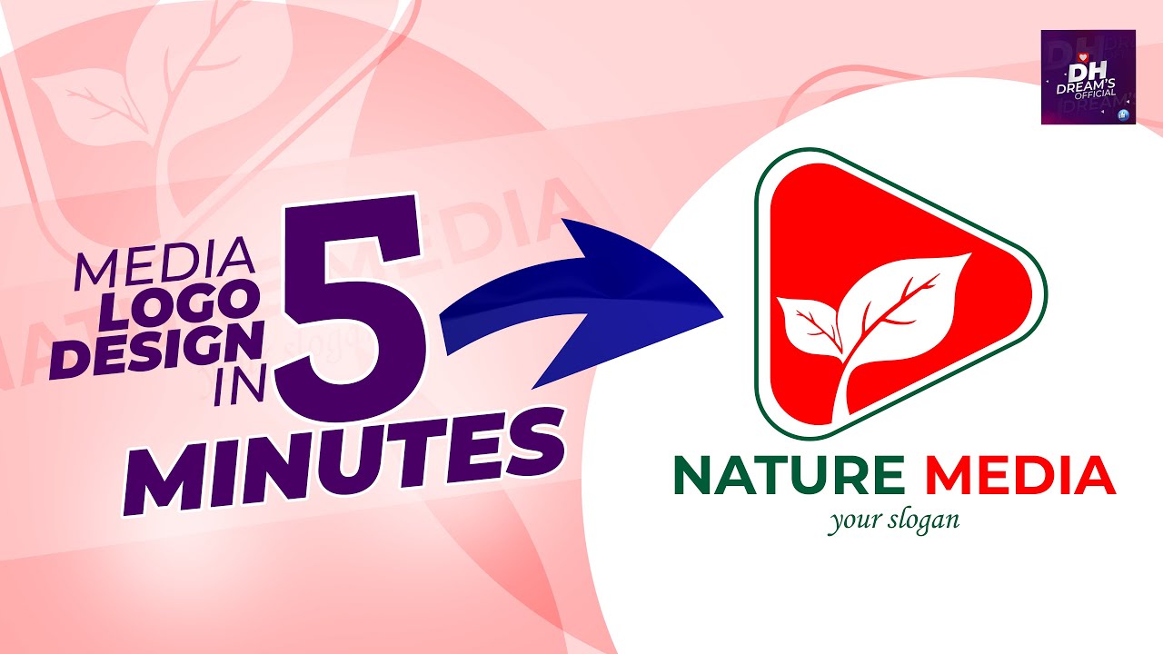 Media Logo Design In 5 minutes | DH Dreams Official | Adobe Ilastrator I DH Creations