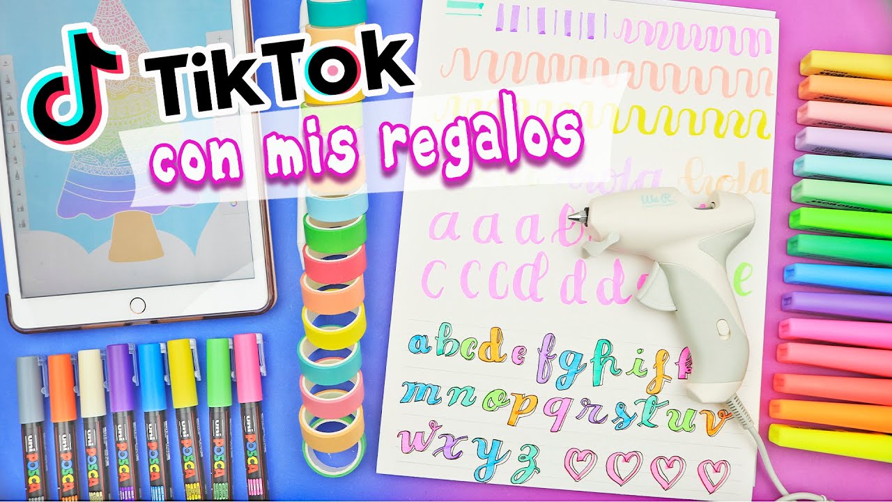 Probando TIKTOK de LETTERING con Mis REGALOS de NAVIDAD | Manualidades aPasos