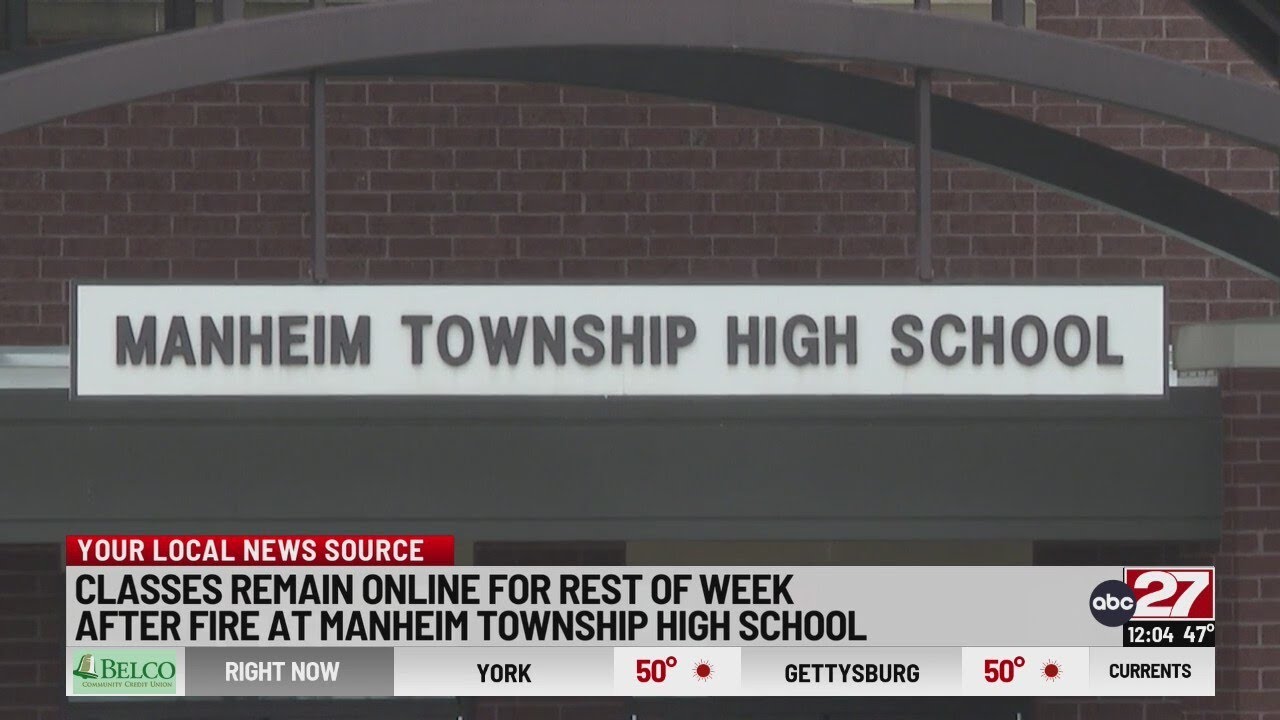Manheim Township High School remains virtual after fire - YouTube