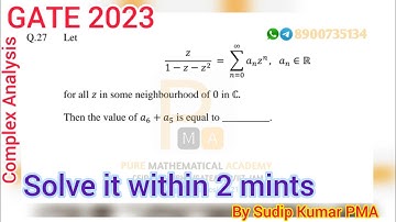 GATE 2023 Mathematics Solution | Complex Analysis Solution | Q.No 27 | By Sudip Kumar PMA