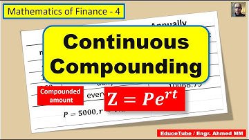 Mathematics of Finance - 4/Continuous Compounding