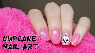 Yeni Başlayanlar İçin Kawaii Cupcake Oje Deseni - Cupcake Nail Art