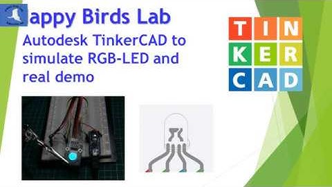 TinkerCAD circuit and Arduino RGB-LED test