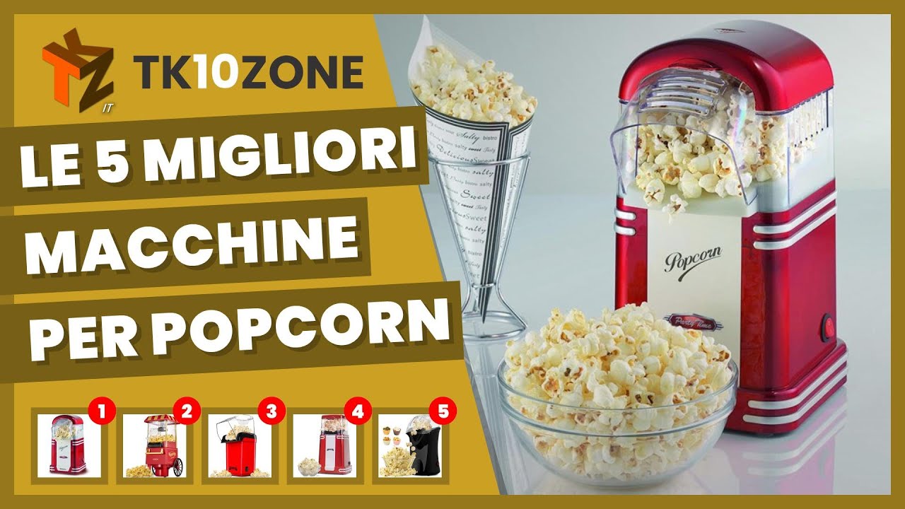 Macchinetta Macchina Per Popcorn Pop Corn Con Cottura Ad Aria Calda 1200w