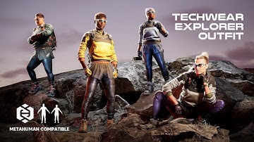 Parametric Techwear Explorer Outfit for MetaHumans | Unreal Engine 5.6