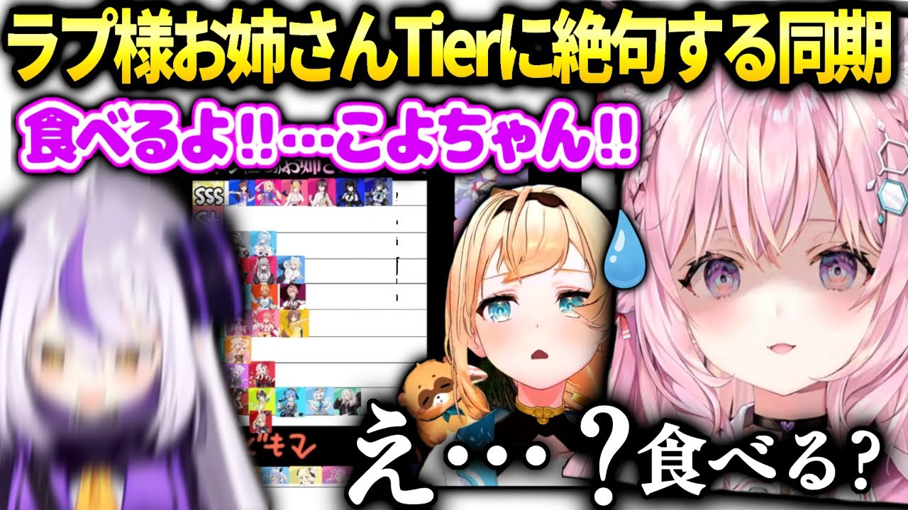 こより期待してTier表配信を見たらラプちゃんが興奮してて困惑【博衣こより/ホロライブ】