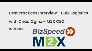 Best Practices in Route Optimization ft  M2X's Chad Oginz, 5 13 25, v2