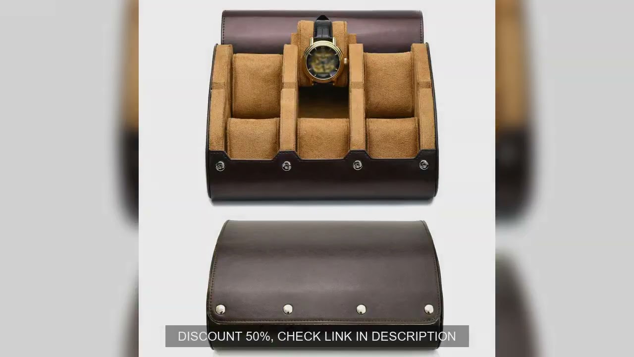 Watch Travel Case ,6 Slot Watch Roll Travel Case Organizer Display - PU Leather Watch Case - Watch O