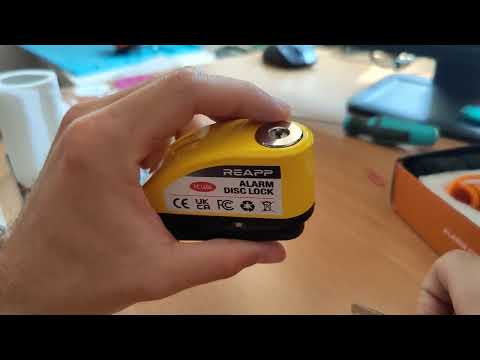 REAPP Candado Moto Disco con Alarma 110 DB, Super potente