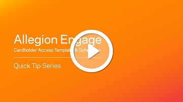 1.2 Creating a new Engage Door Schedule