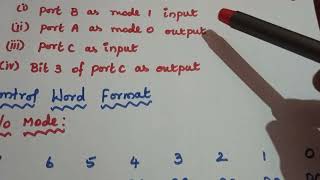 How to find control word for the given conditions/ 8255(PPI)