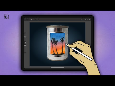 Wrap Images Around Object, Warp Mesh Tool Procreate 2021 Tutorial | Art Sprint