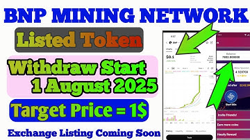 Bnp Network Withdrawal | bnp network withdraw start Date Reveal | bnp price 0.1$ | bnp full Explain