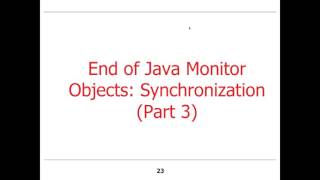 Java Monitor Object: Synchronization (Part 3)