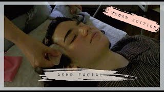 ASMR soft spoken facial treatment using vegan skincare and gua sha tool screenshot 2