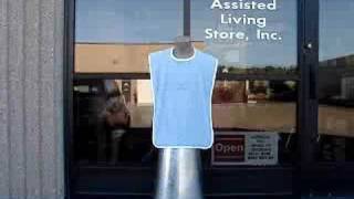 Adult Bib Terry Cloth Blue