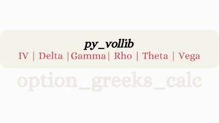 Option Greeks Calculator in Python